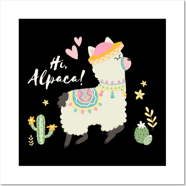 Hi Alpaca Wall Art by Mako Design 